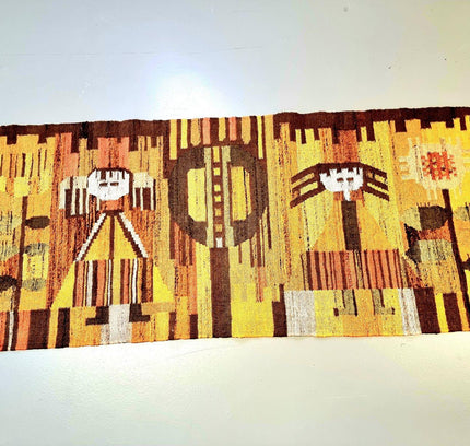 Authentic Vintage Polish Kilim Hand - woven Rug - Yatva