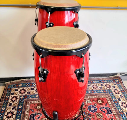 Beautiful Set of Two Congas Drums - Yatva