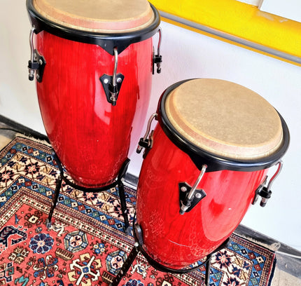 Beautiful Set of Two Congas Drums - Yatva
