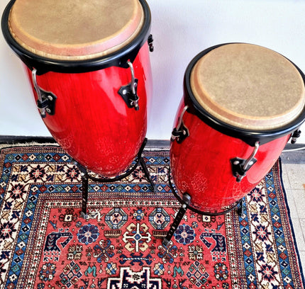 Beautiful Set of Two Congas Drums - Yatva