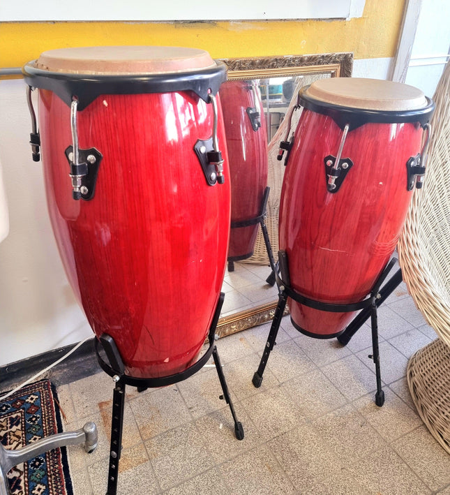 Beautiful Set of Two Congas Drums - Yatva