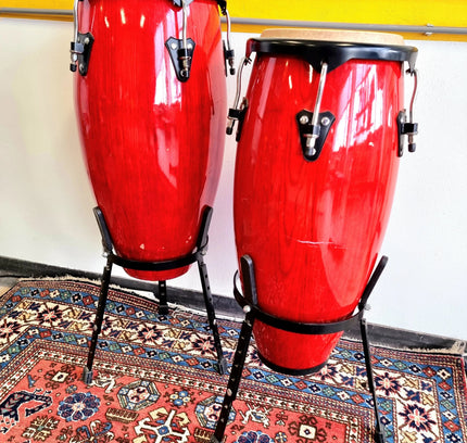 Beautiful Set of Two Congas Drums - Yatva