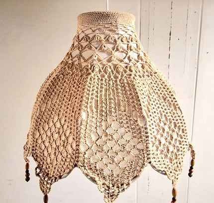 Boho Hanging Pendant Crochet Hang Lamp - Yatva