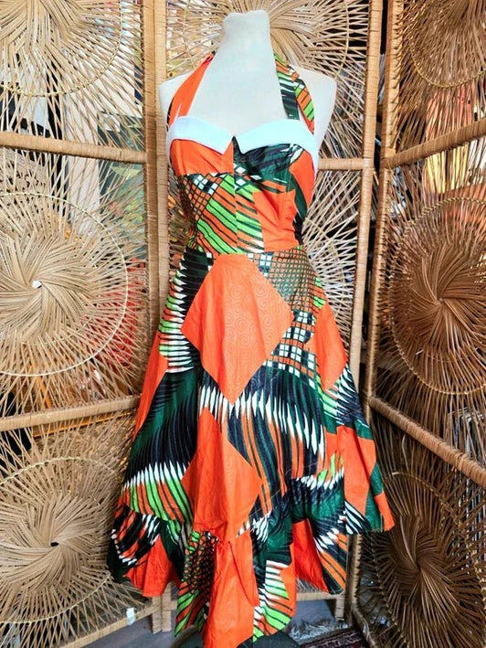 Brand New 1950's Inspired Ankara Dress - Yatva