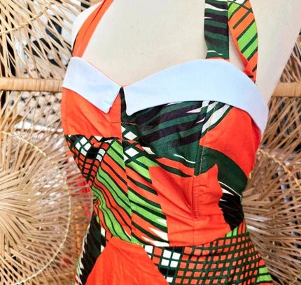Brand New 1950's Inspired Ankara Dress - Yatva