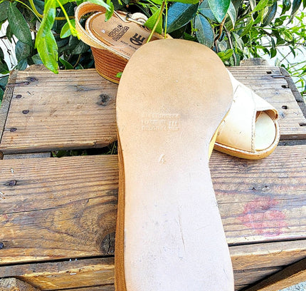 Brand New 1970s Vintage Deadstock Doreal Izegem Wedge Sandals Shoes - Yatva
