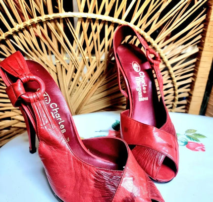 Brand New 80's Charles Morgan Paris Slingback Shoes - Yatva
