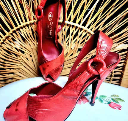 Brand New 80's Charles Morgan Paris Slingback Shoes - Yatva