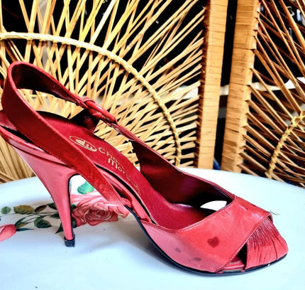 Brand New 80's Charles Morgan Paris Slingback Shoes - Yatva