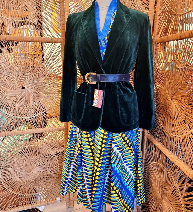 Brand New Ankara Abstract African Print Dress - Yatva