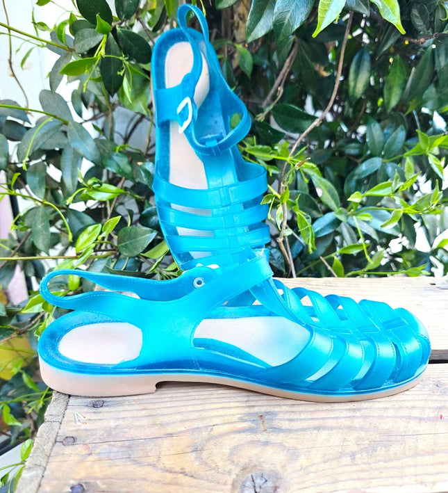 Brand New Authentic Vintage Sensi Assisi Italian Jelly Sandals Shoes - Yatva