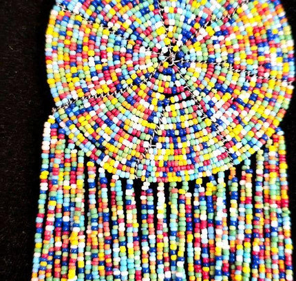 Brand New Beaded Fringe Pendant Necklace - Yatva