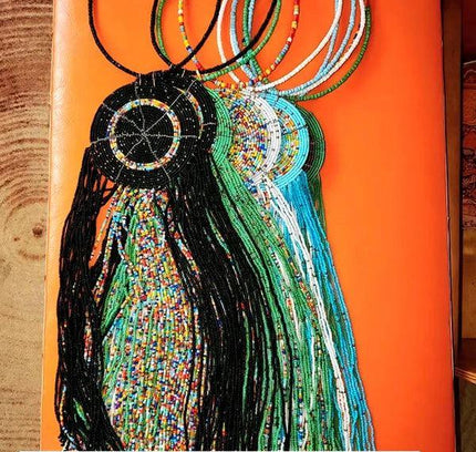 Brand New Beaded Fringe Pendant Necklace - Yatva