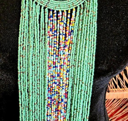 Brand New Beaded Fringe Pendant Necklace - Yatva