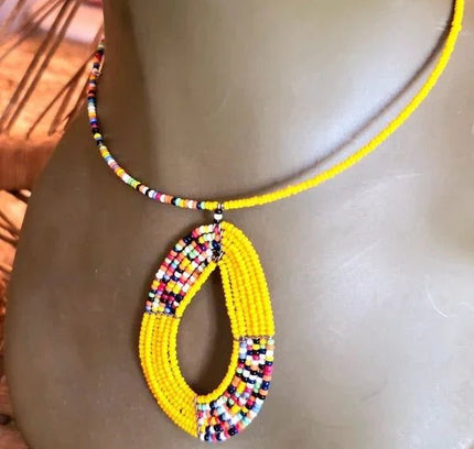 Brand New Beaded Pendant Necklace - Yatva
