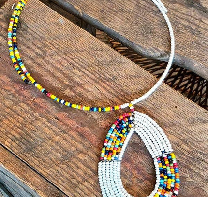 Brand New Beaded Pendant Necklace - Yatva