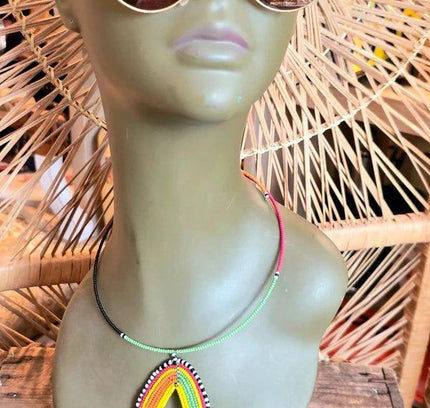 Brand New Beaded Pendant Necklace - Yatva