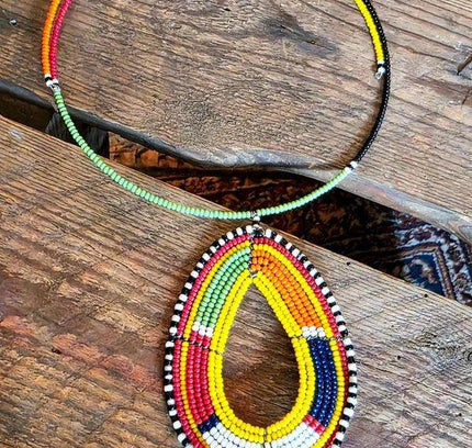 Brand New Beaded Pendant Necklace - Yatva
