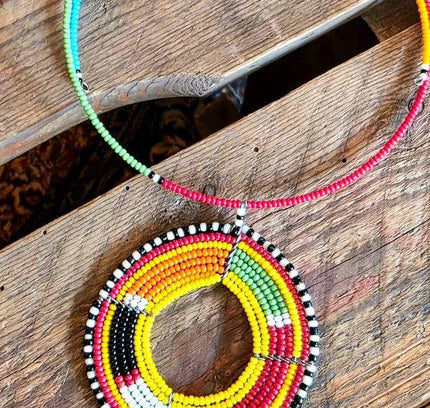 Brand New Beaded Pendant Necklace - Yatva
