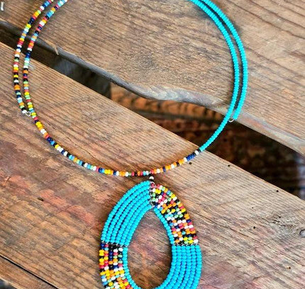 Brand New Beaded Pendant Necklace - Yatva
