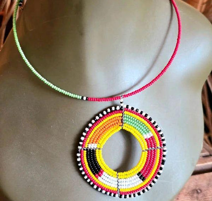Brand New Beaded Pendant Necklace - Yatva