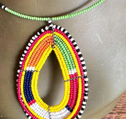 Brand New Beaded Pendant Necklace - Yatva