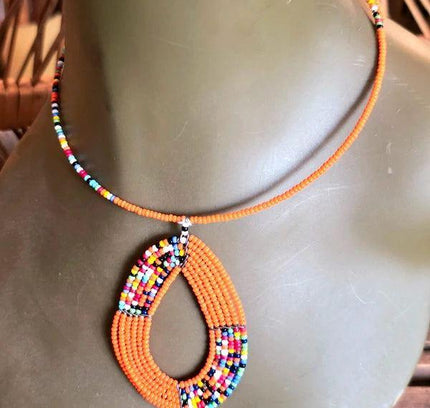 Brand New Beaded Pendant Necklace - Yatva