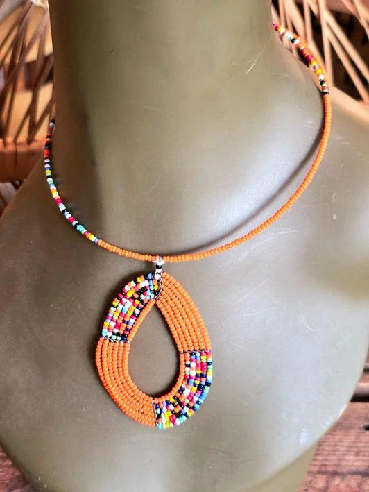 Brand New Beaded Pendant Necklace - Yatva