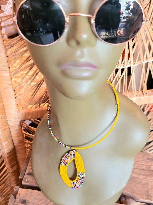 Brand New Beaded Pendant Necklace - Yatva