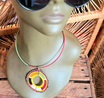 Brand New Beaded Pendant Necklace - Yatva