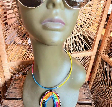 Brand New Beaded Pendant Necklace - Yatva
