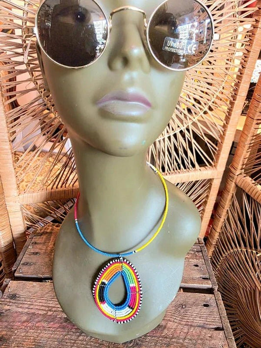 Brand New Beaded Pendant Necklace - Yatva