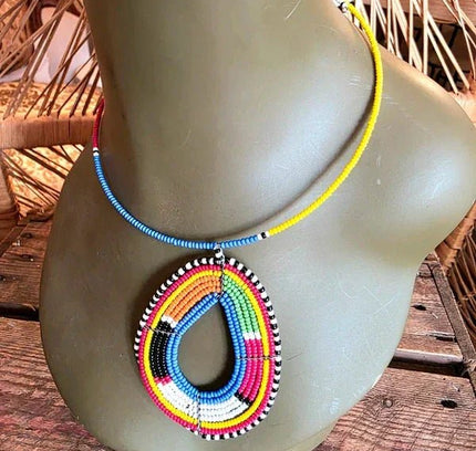 Brand New Beaded Pendant Necklace - Yatva