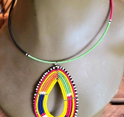 Brand New Beaded Pendant Necklace - Yatva