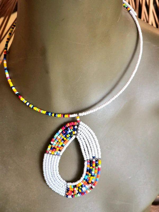 Brand New Beaded Pendant Necklace - Yatva