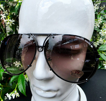 Brand New Deadstock Porsche Design P’8478 Interchangeable Lens Aviator Sunglasses Set - Yatva