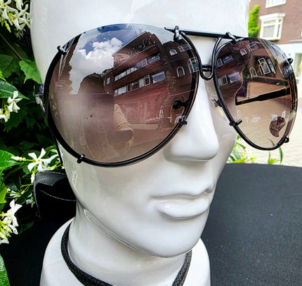 Brand New Deadstock Porsche Design P’8478 Interchangeable Lens Aviator Sunglasses Set - Yatva
