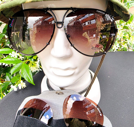 Brand New Deadstock Porsche Design P’8478 Interchangeable Lens Aviator Sunglasses Set - Yatva