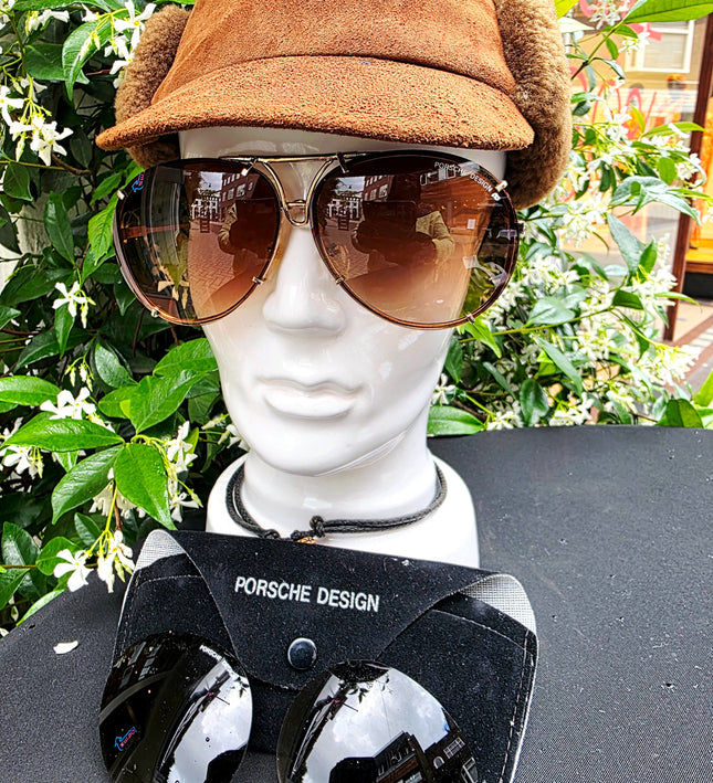 Brand New Deadstock Porsche Design P’8478 Interchangeable Lens Aviator Sunglasses Set - Yatva