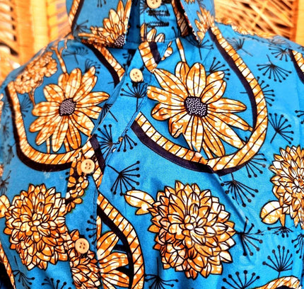 Brand New Oversize Abstract African Print Shirt - Yatva