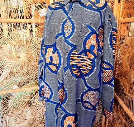 Brand New Oversize Abstract African Print Shirt - Yatva