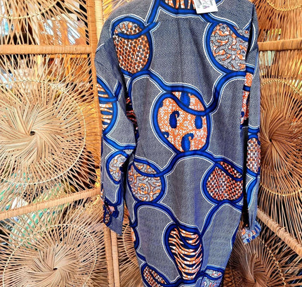 Brand New Oversize Abstract African Print Shirt - Yatva