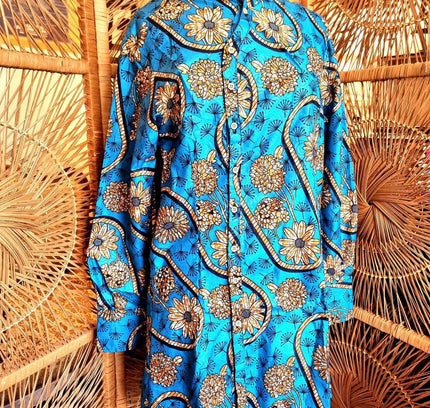 Brand New Oversize Abstract African Print Shirt - Yatva