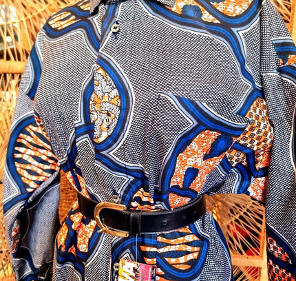 Brand New Oversize Abstract African Print Shirt - Yatva