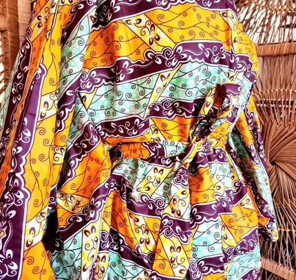 Brand New Oversize African Print Poncho style Blouse - Yatva