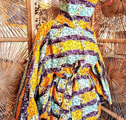Brand New Oversize African Print Poncho style Blouse - Yatva