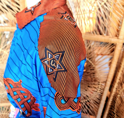 Brand New Oversize African Print Shirt - Yatva