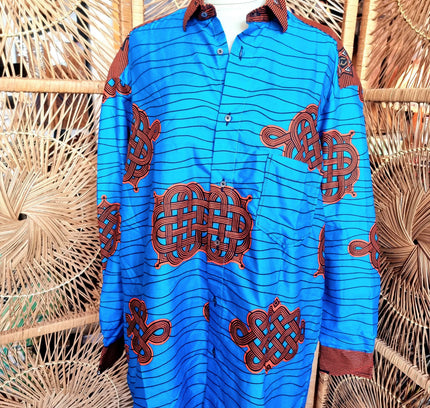 Brand New Oversize African Print Shirt - Yatva