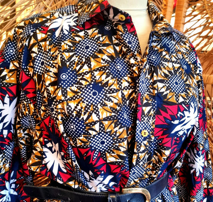 Brand New Oversize African Print Shirt - Yatva