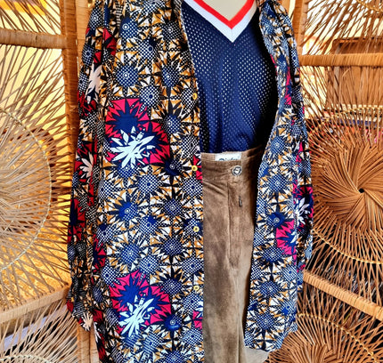 Brand New Oversize African Print Shirt - Yatva
